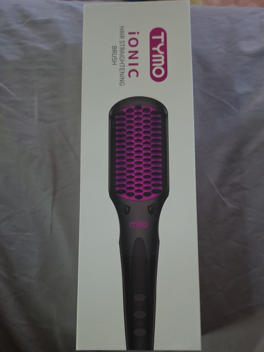 Tymo Ionic Hair Straightening Brush — Black & Purple